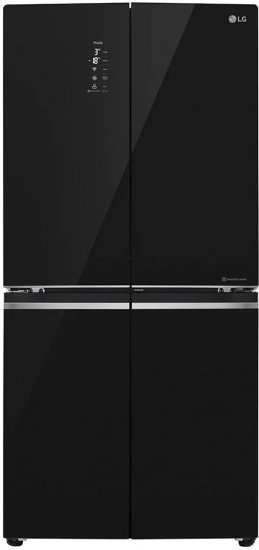 מקרר 4 דלתות Door in Door מקפיא תחתון 545 ליטר LG GR-B608BDID No Frost - צבע זכוכית שחורה