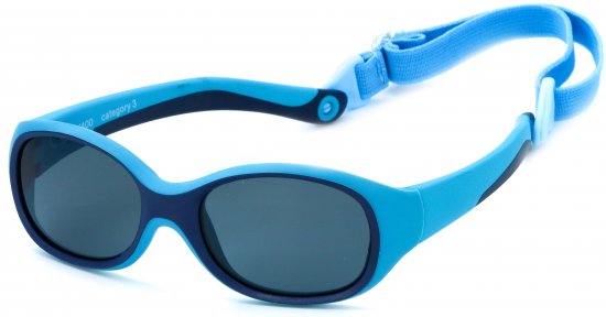 משקפי שמש לילדים בגילאי 2-5 שנים דגם Kids Outdoor מבית Kiddus - צבע תכלת כחול כהה