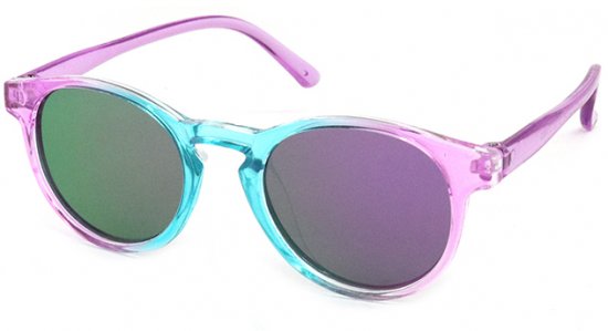 משקפי שמש לילדים בגילאי 6-12 שנים דגם Kids Fabulous מבית Kiddus - צבע סגול משולב ירוק