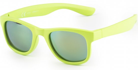 משקפי שמש לנוער בגילאי 12-16 שנים דגם Teens Eco מבית Kiddus – צבע ירוק עם עדשת מראה צהובה