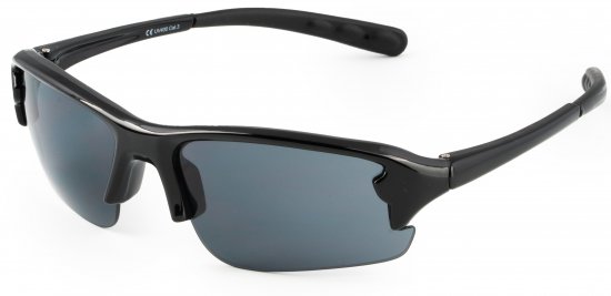 משקפי שמש לנוער בגילאי 12-16 שנים דגם Teens Riders מבית Kiddus - צבע שחור עם עדשה מושחרת