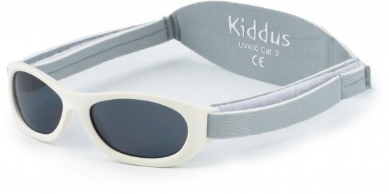 משקפי שמש לתינוקות בגילאי 0-24 חודשים דגם Baby Classic מבית Kiddus - צבע לבן פסטל
