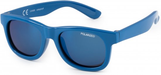 משקפי שמש לתינוקות בגילאי 1-2 שנים דגם Baby Explorer מבית Kiddus - צבע כחול עם עדשת מראה