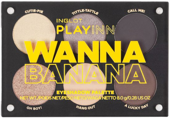 פלטה מגנטית ייחודית 6 צלליות Inglot בגוון Wanna Banana - משקל 8 גרם