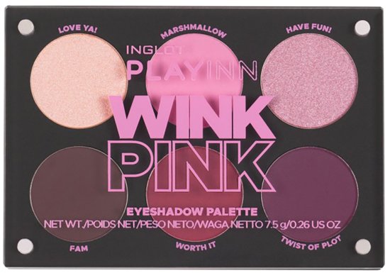 פלטה מגנטית ייחודית 6 צלליות Inglot בגוון Wink Pink - משקל 8 גרם