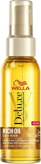 שמן עשיר לשיער יבש Wella Deluxe - נפח 100 מ''ל