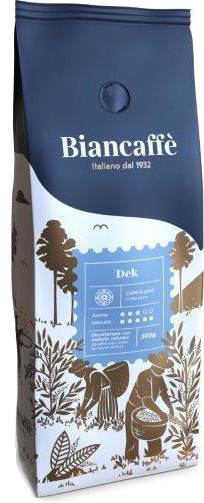 תערובת פולי קפה 500 גרם Biancaffe Decaffeinato