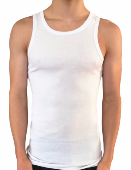 מארז 2 גופיות סבא לגבר Pulliez מידה Medium - צבע לבן