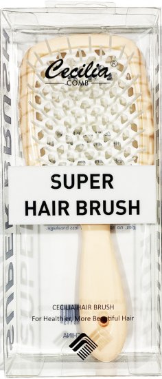 מברשת שיער להתרת קשרים Cecilia - צבע קרם