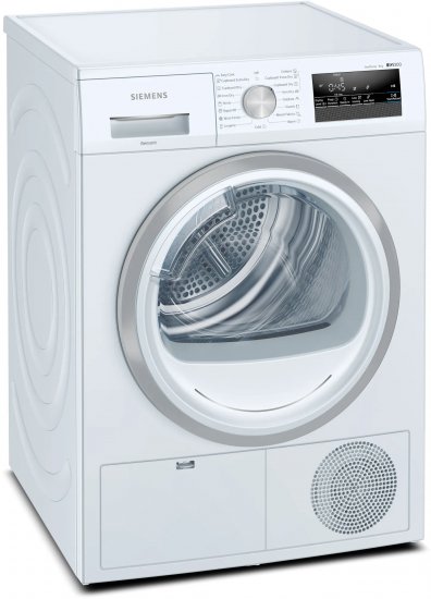 מייבש כביסה פתח חזית 8 ק''ג קונדנסור Siemens IQ300 WT9H280IL HeatPump - צבע לבן - אחריות יבואן רשמי BSH