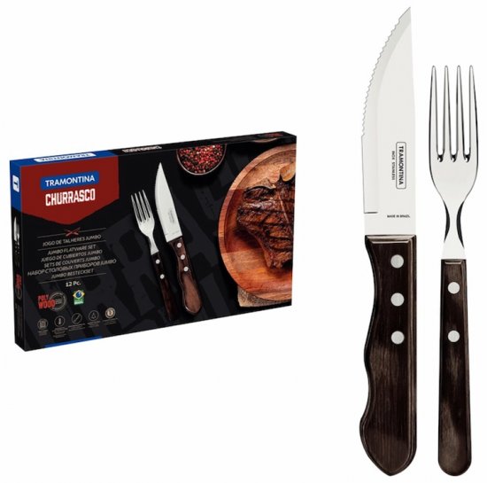 סט סכו''ם 12 חלקים Tramontina Polywood Jambo