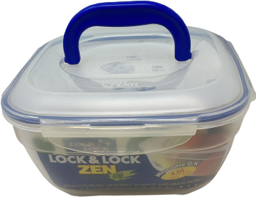 קופסה מרובעת עם ידית נשיאה 4 ליטר מבית Lock & Lock