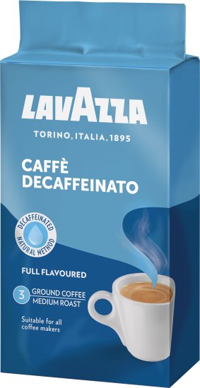 קפה טחון נטול קפאין 250 גרם חוזק 3 Lavazza Dek Classico