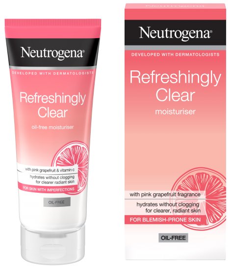 קרם לחות ללא שומן מרענן במיוחד Refreshingly Clear בניחוח אשכולית ורודה Neutrogena - נפח 50 מ''ל