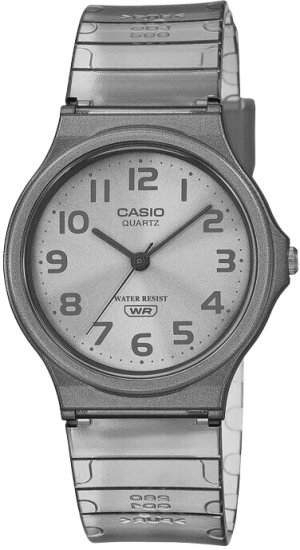 שעון יד אנלוגי עם רצועת סיליקון שקופה Casio MQ-24S-8BDF - צבע אפור