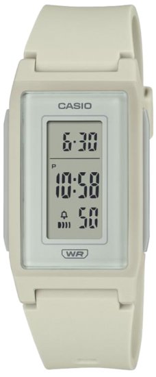 שעון יד דיגיטלי עם רצועת Biomass אפור פסטל Casio LF-10WH-8DF