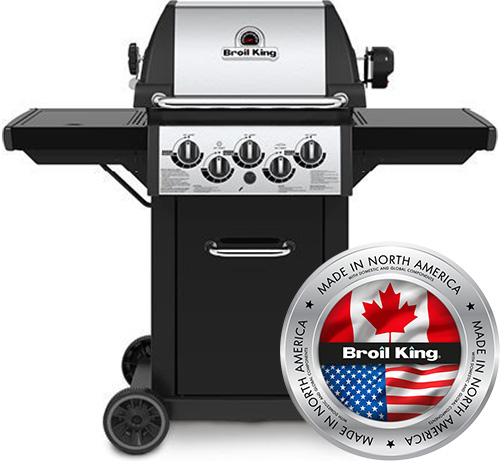 גריל גז 3 מבערים + כירת צד + מבער אחורי לגריל מסתובב Broil King Monarch 390 52