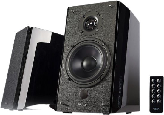 זוג רמקולי מדף Bluetooth עם שלט Edifier R2000DB - צבע שחור