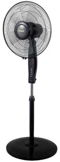מאוורר עמוד בגודל 16''+ טיימר 3 מהירויות + שלט Graetz GRS-127-R - צבע שחור