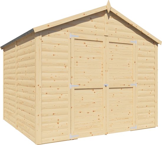 מחסן גינה מעץ GardenX דגם City 88 - מידות 2.58X2.55 מטר