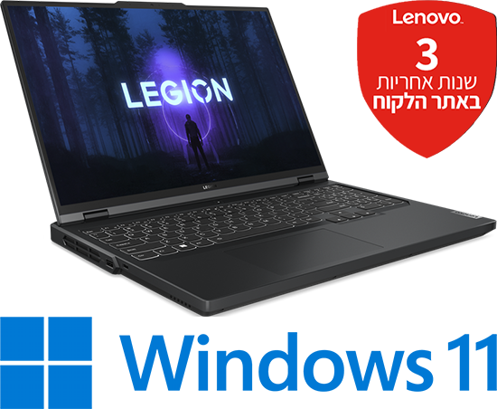 מחשב נייד Lenovo Legion Pro 5 16IRX8 82WK00KQIV - צבע Onyx Grey