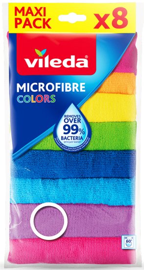 מטליות מיקרופייבר צבעוניות Vileda יעקבי - סך הכל 8 יחידות