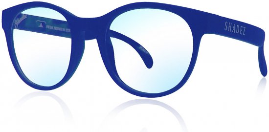 משקפי הגנה מאור כחול למבוגרים מגיל 16 מבית Shadez - מסגרת עגולה בצבע כחול
