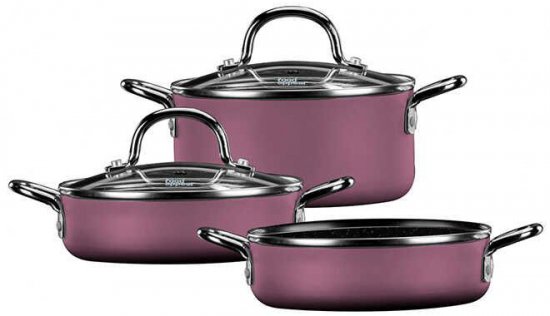 סט סירים 5 חלקים Food Appeal Everyday Plus Mini - צבע ורוד