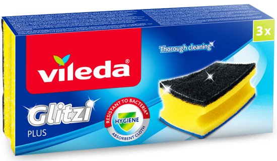 ספוגיות גליצי עמידות לחיידקים Vileda יעקבי - סך הכל 3 יחידות