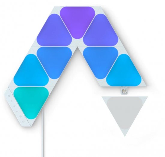 ערכת בסיס לוחות תאורה RGB חכמים Nanoleaf Shapes - צורת משולש מיני - 9 יחידות