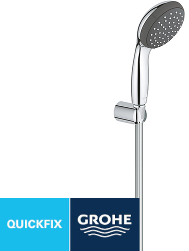 ערכת רחצה עם מזלף מצב זרימה יחיד דגם Vitalio Start 100 מבית GROHE - צבע כרום