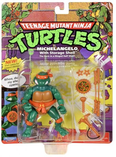 צבי הנינג'ה קלאסי דמות 10 ס''מ מבית Playmates TMNT - מיכאלאנג'לו