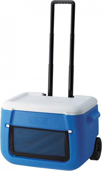 צידנית על גלגלים 47 ליטר Poly-lite מבית Coleman - צבע כחול