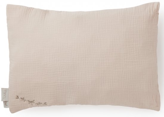 ציפית לכרית תינוק 100% כותנת טטרה ליין רקום מבית Nino - שקיעה ורודה