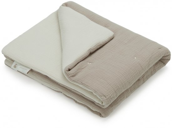 שמיכה רב עונתית גדולה לתינוק 100% כותנת טטרה ליין רקום מבית Nino - קינמון אגסים