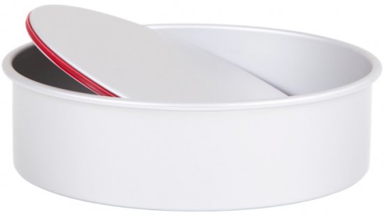 תבנית אפייה עגולה הארד אנודייז 9/28 ס''מ Push Pan - צבע כסוף