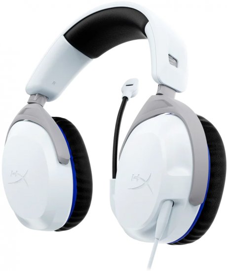 אוזניות גיימינג HyperX Cloud Stinger 2 - צבע לבן/כחול