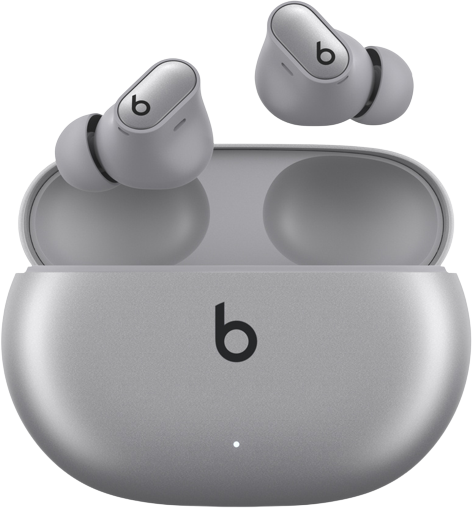 אוזניות עם ביטול רעשים Apple Beats Studio Buds+ True Wireless - צבע Cosmic Silver