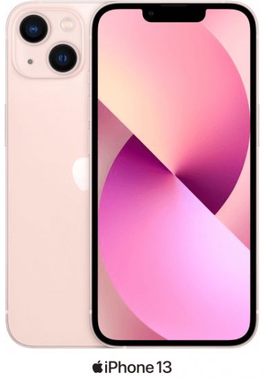אייפון Apple iPhone 13 128GB - צבע ורוד - שנה אחריות יבואן רשמי - ללא מטען וללא אוזניות