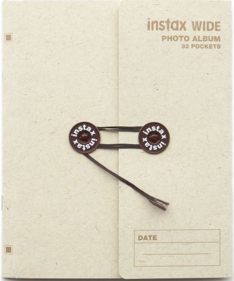 אלבום 32 כיסים לתמונות ממצלמות Fujifilm instax Wide- צבע חום בהיר