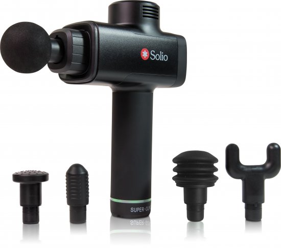 אקדח עיסוי מקצועי נטען עם 5 ראשים Solio Super Gun