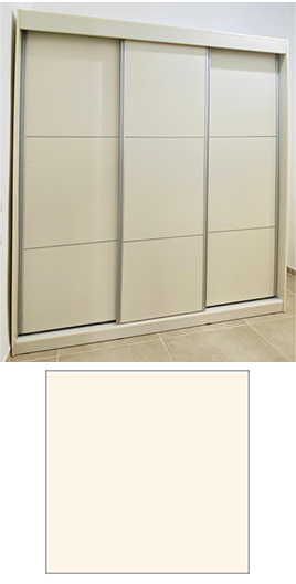 ארון הזזה 3 דלתות רוחב 240 דגם שביט מבית In Style - גוון שמנת