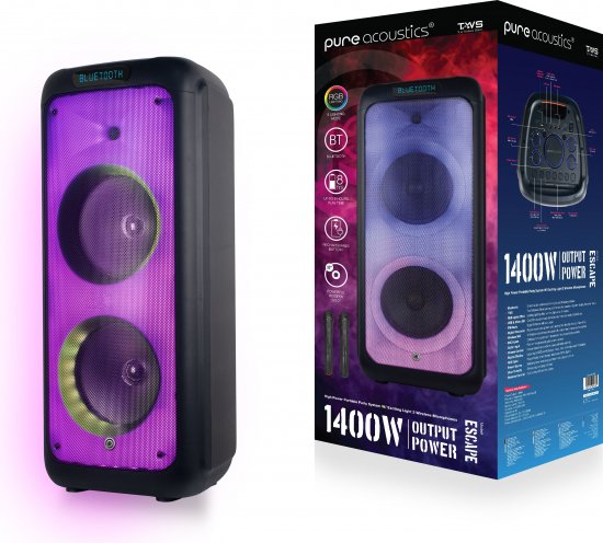 בידורית Bluetooth דגם ESCAPE עם 2 מיקרופונים אלחוטיים מבית Pure Acoustics