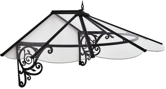 גגון דגם Lily בגודל 125X174.5 ס''מ מבית Palram - צבע שחור