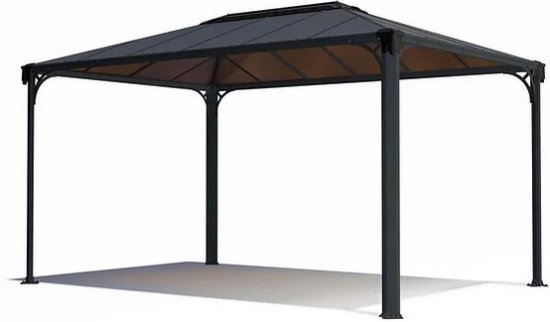 גזיבו לגינה דגם Martinique בגודל 295.8X359.8 ס''מ מבית Palram - צבע אפור כהה