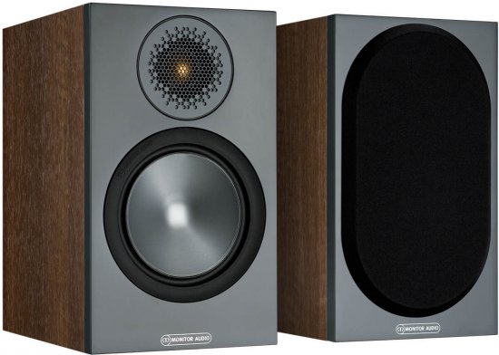 זוג רמקולי מדף MONITOR AUDIO Bronze 50 - צבע עץ כהה/שחור