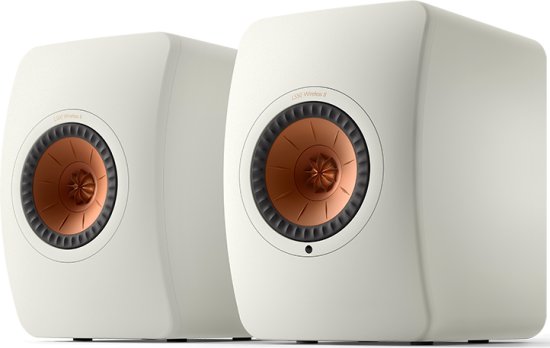 זוג רמקולים מדפיים אלחוטיים KEF LS50 Wireless II - צבע לבן