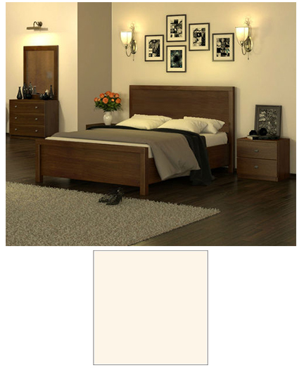 חדר שינה דגם In Style Oliver מיטה 160x200 ס''מ - גוון שמנת