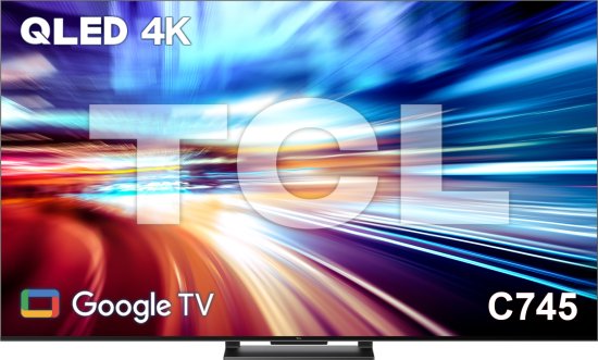 טלוויזיה חכמה עם מערכת שמע TCL 75" QLED UHD 4K Gaming TV 75C745  Google TV ONKYO