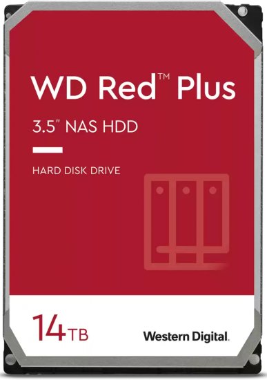 כונן קשיח Western Digital Red Plus NAS 14TB 512MB 7200RPM SATA III WD140EFGX